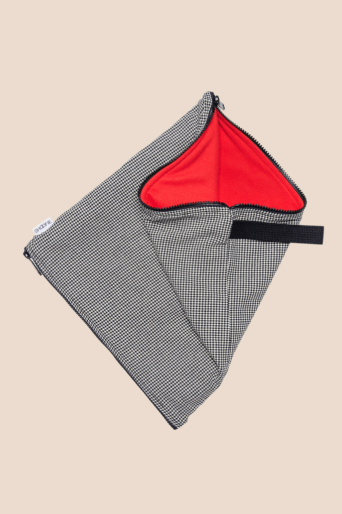 Classic Houndstooth Shoe Bag | Travel Shoe Organizer by SHOOFIE - SHOOFIE